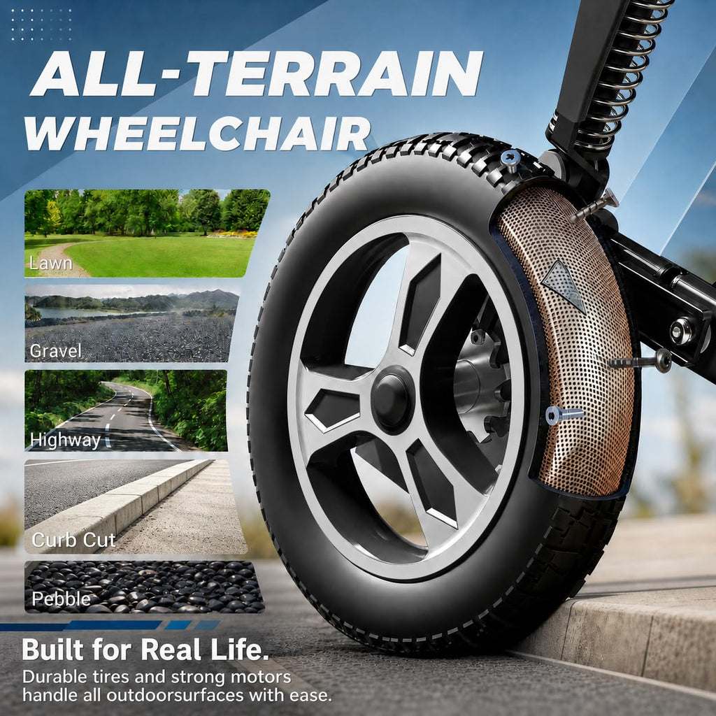 Electric Wheelchair with Dual Shock Absorption G964224