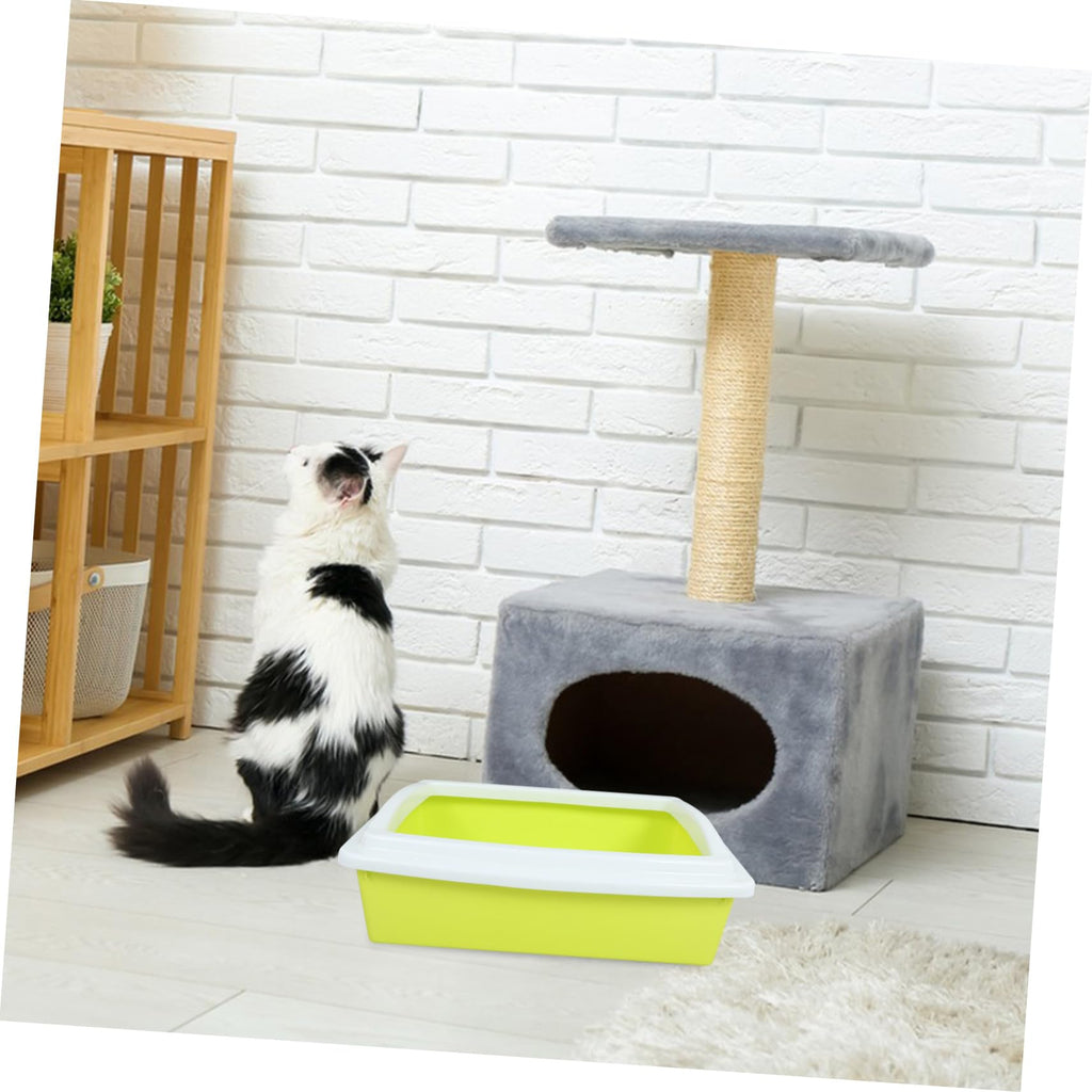 Open Top Cat Litter Box with Frame Semi-Enclosed L535