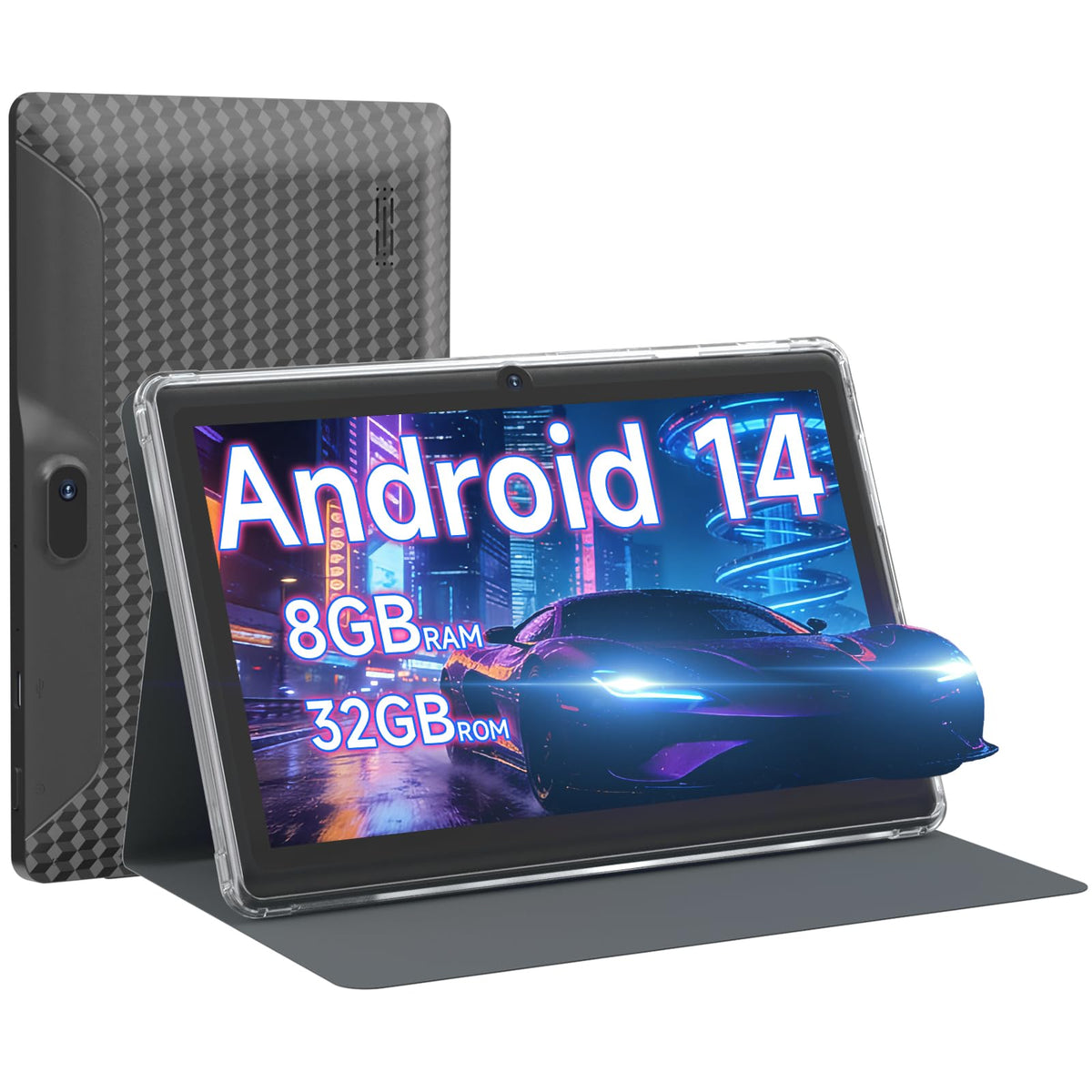 7 inch Android 14 Tablet with Protective Case I970