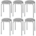 Grey Stackable School Stools 6-Pack V202