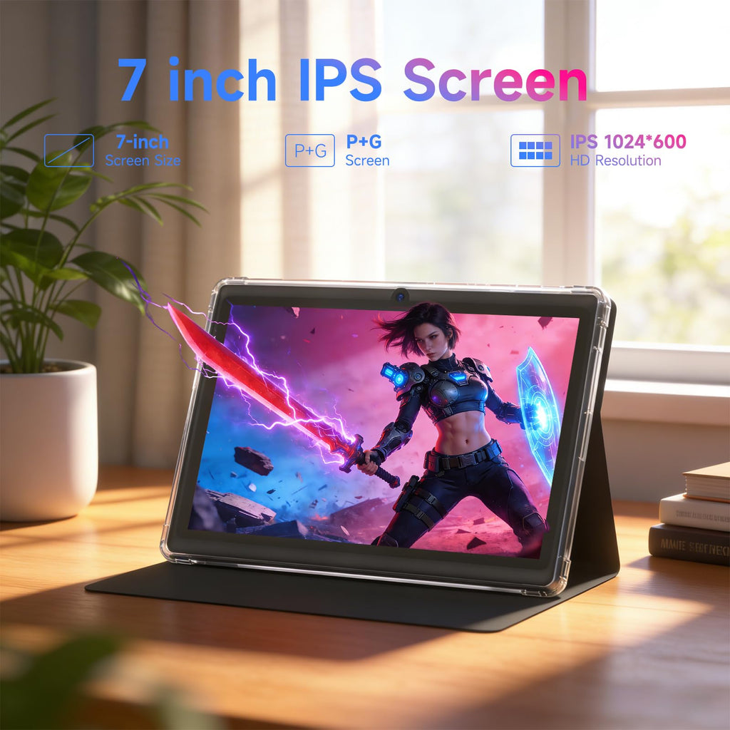 7 inch Android 14 Tablet with Protective Case I970
