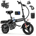560W Motor 24MPH 32 Miles Range 48V 10Ah Battery 14" Foldable Electric Bike with Basket L630917