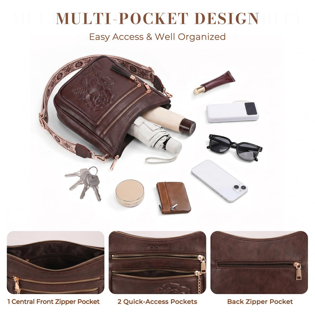 Vegan Leather Crossbody Bag J760958