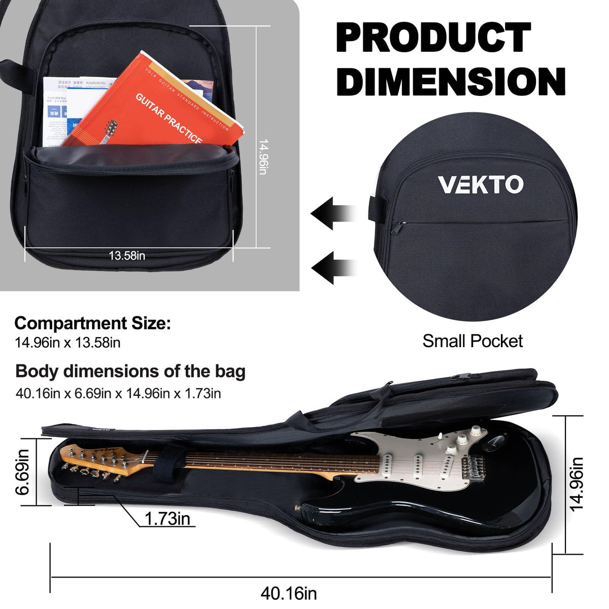 40 Inch Waterproof Soft Electric Guitar Bag X250