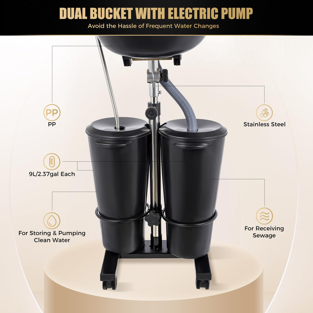 Portable Shampoo Bowl with Electric Pump U8048