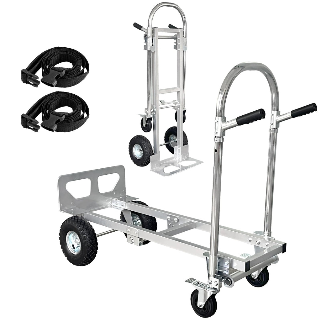 Convertible Hand Truck Dolly Cart with 4 Wheels 1000 Lbs M7415
