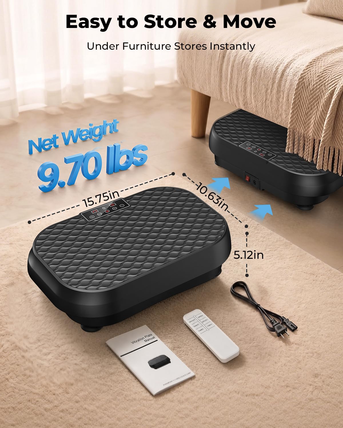 Vibration Plate Exercise Machine 99 Speeds 330 LBS Capacity N569837
