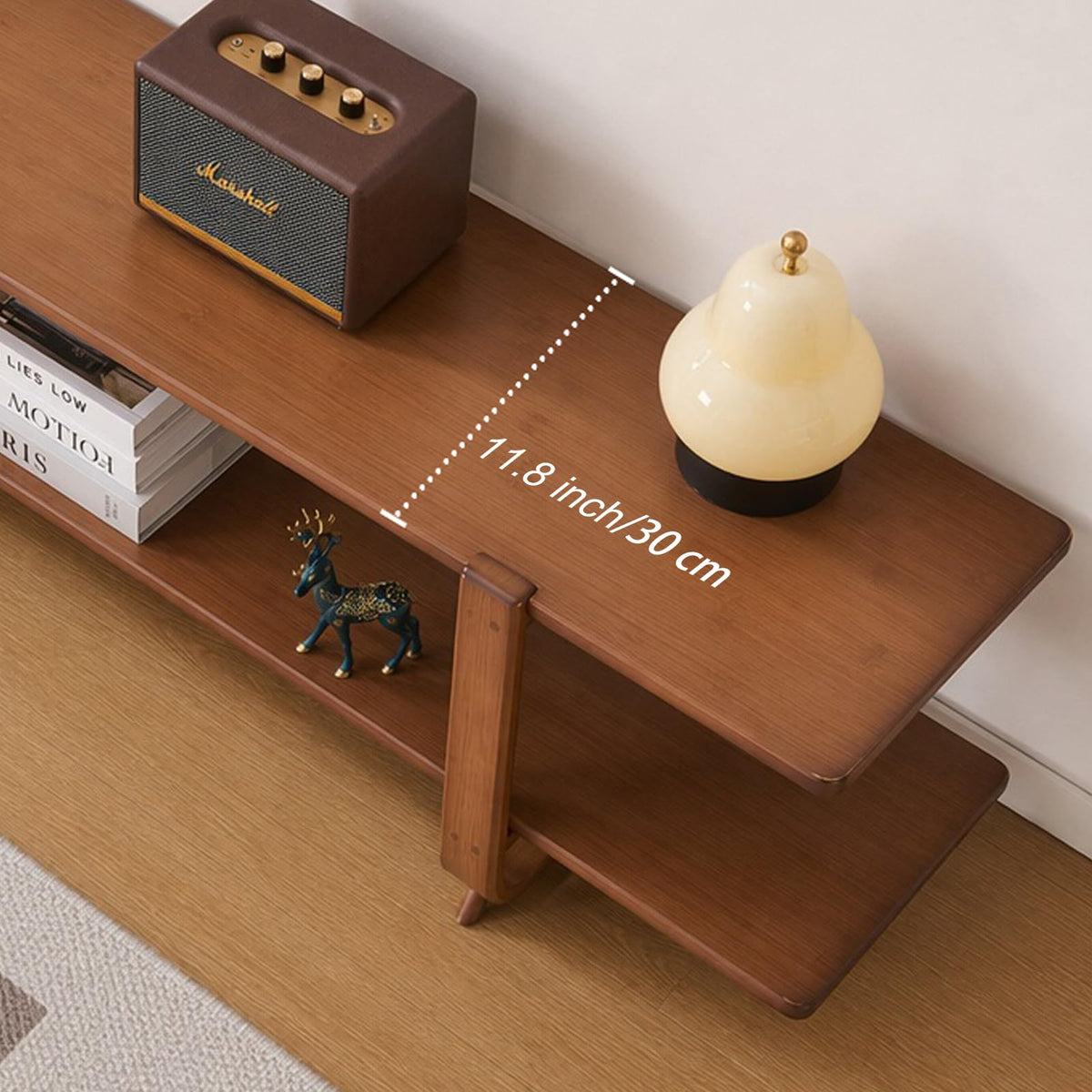 Bamboo TV Stand with Storage up to 65'' N3512
