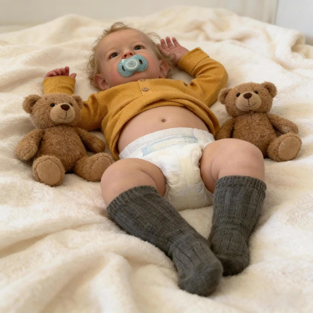 20 inch Vinyl Reborn Baby Doll with Hair A9472