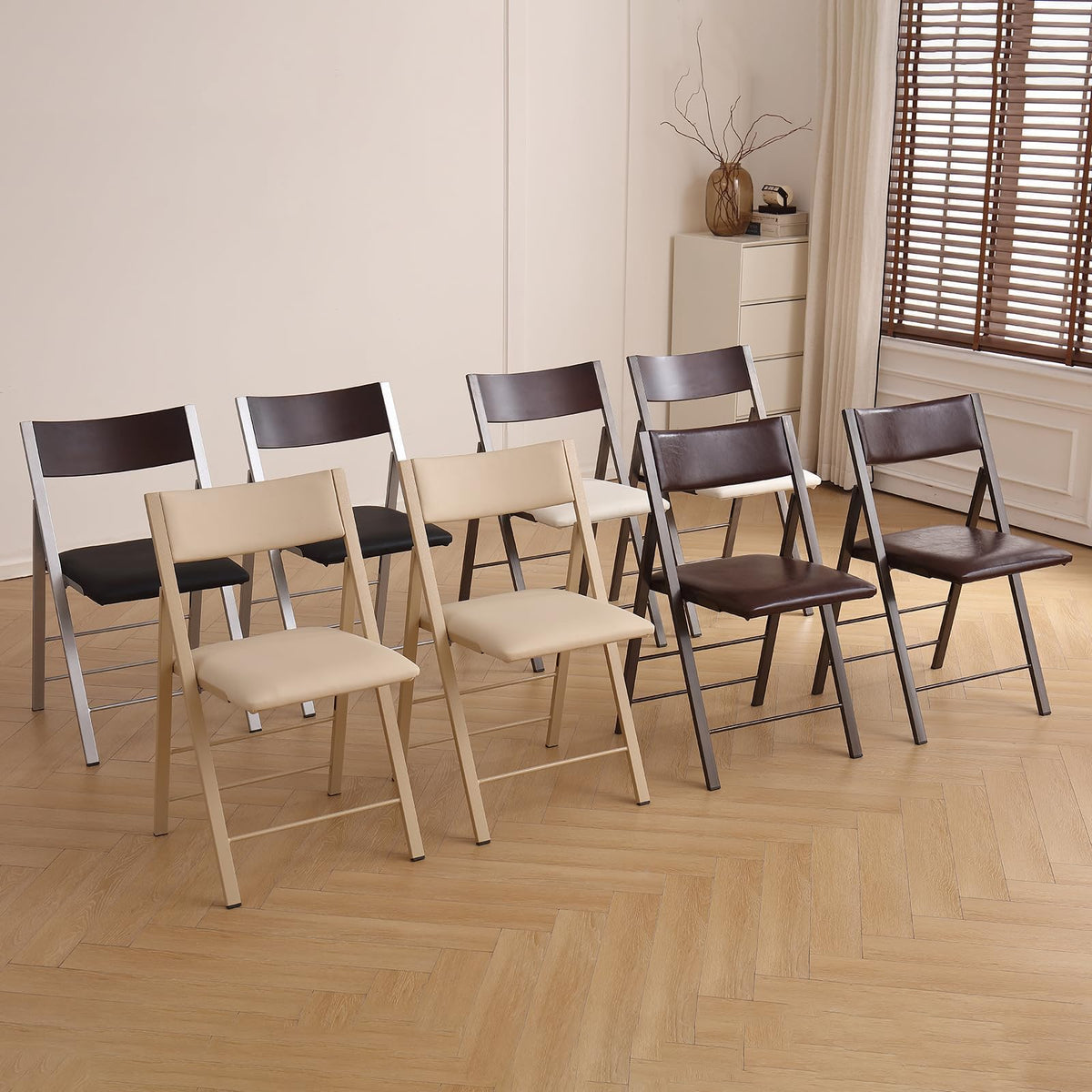 White 2 Pack Steel Frame Folding Chairs C2223
