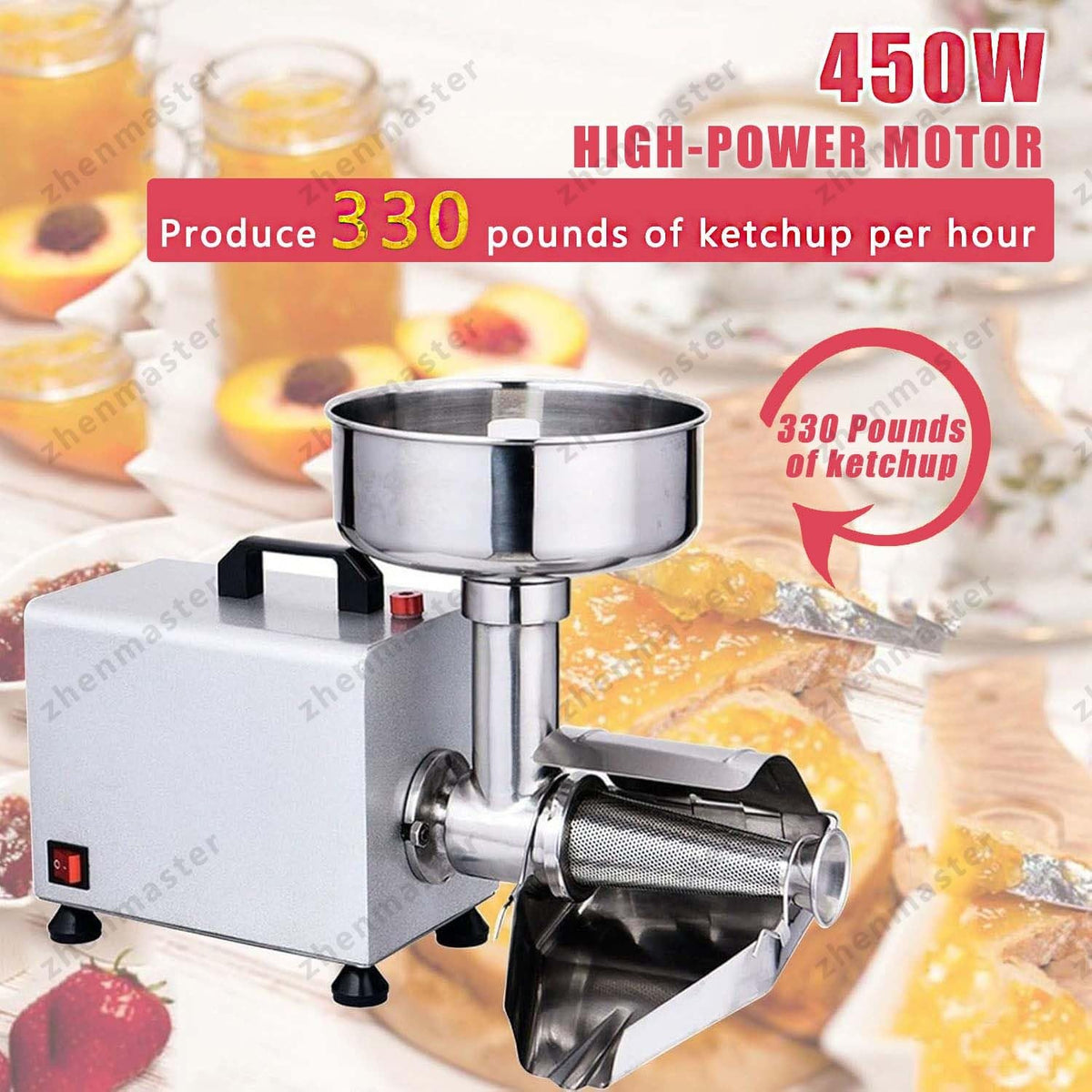 450W Stainless Steel Electric Tomato Strainer K698