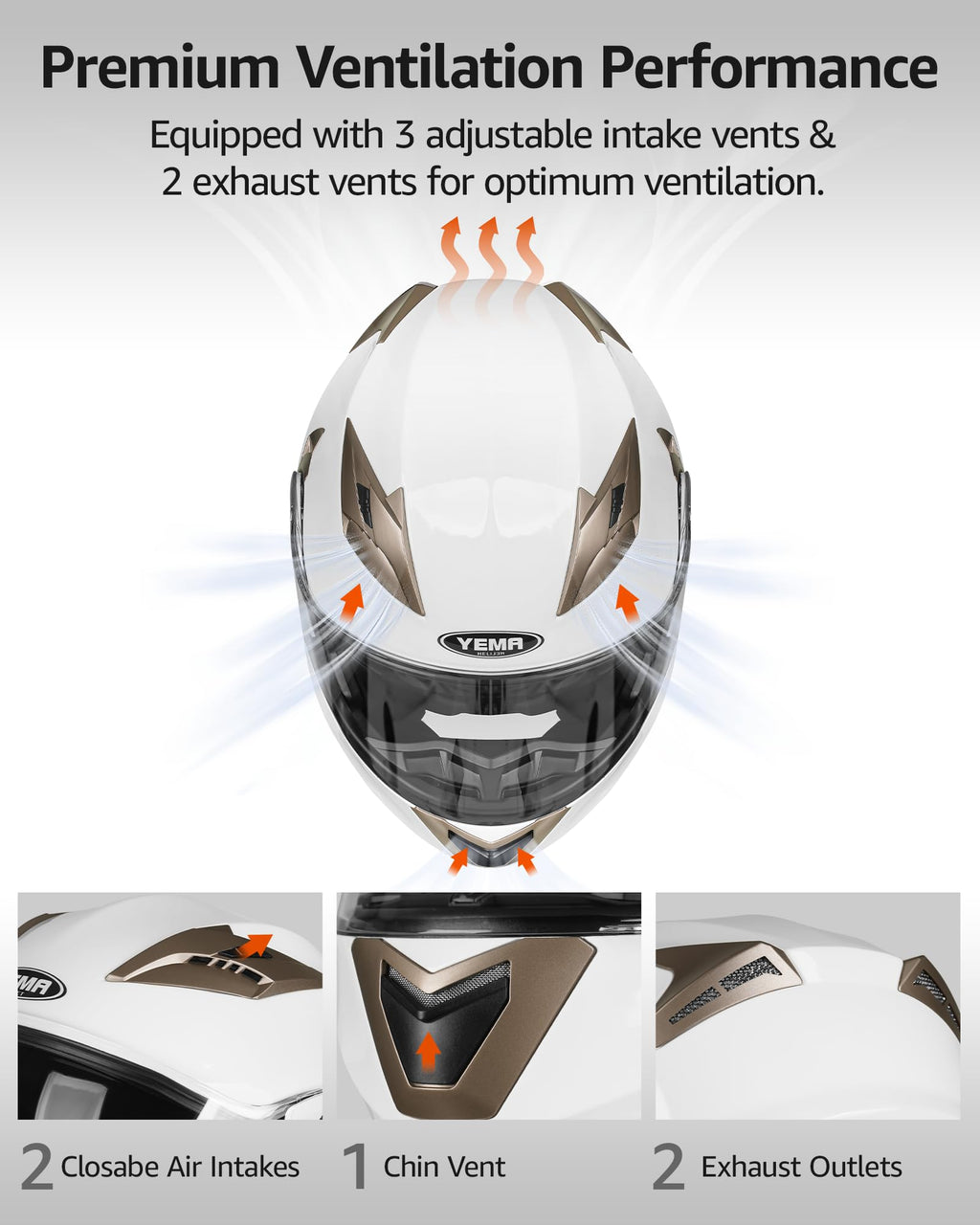 Modular Full Face Motorcycle Helmet with Sun Visor H9242