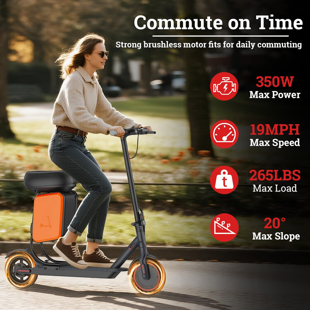 Electric Scooter with Dual Braking System M3475