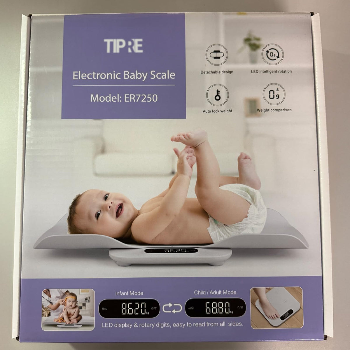 Baby Scale with Detachable Tray, Up to 400lb/180kg T3541