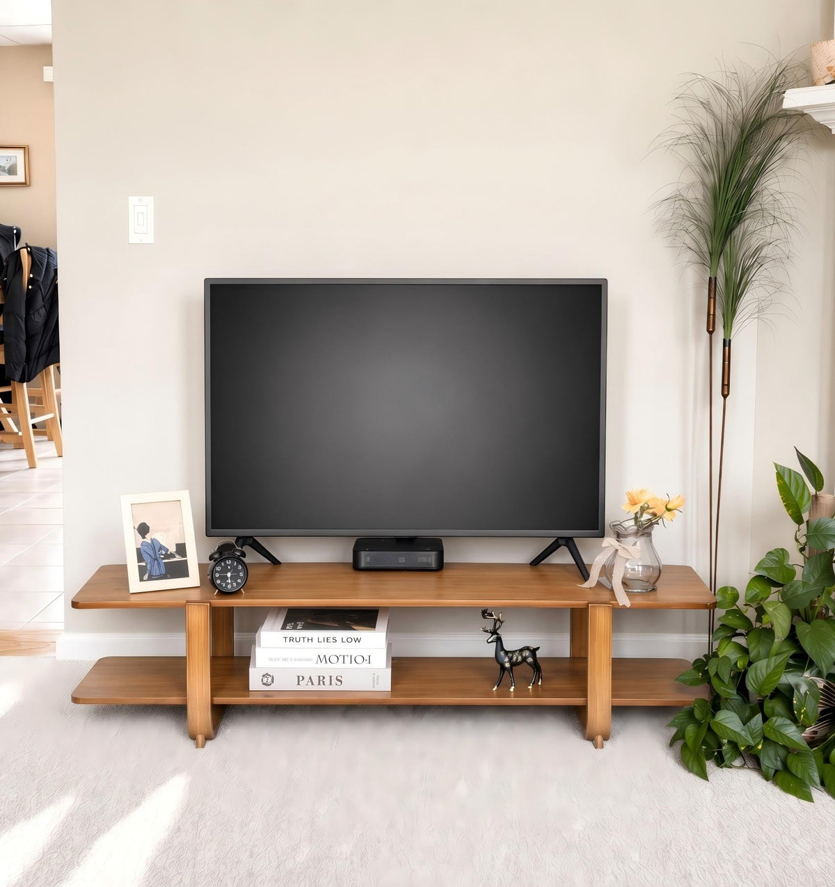Bamboo TV Stand with Storage up to 65'' N3512