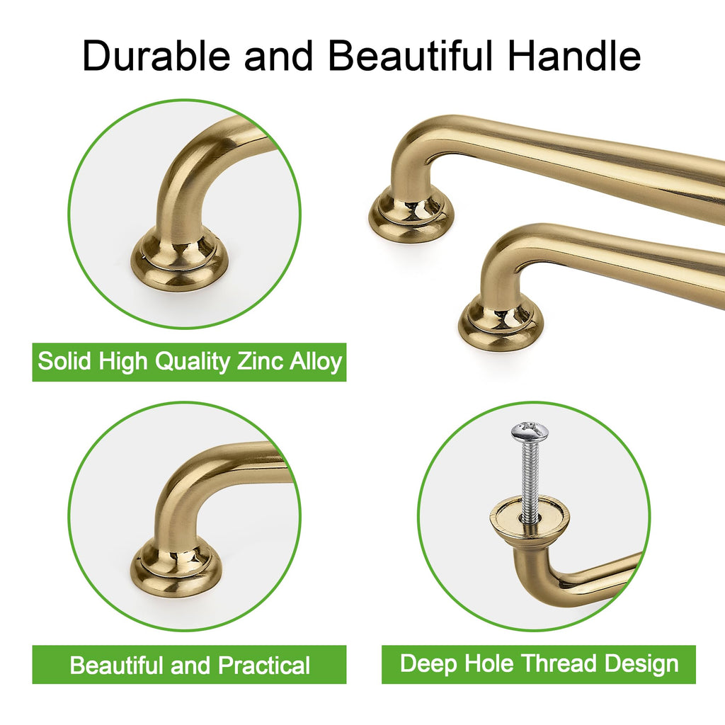 10 Pack 5" 128mm Champagne Bronze Cabinet Handles S5546