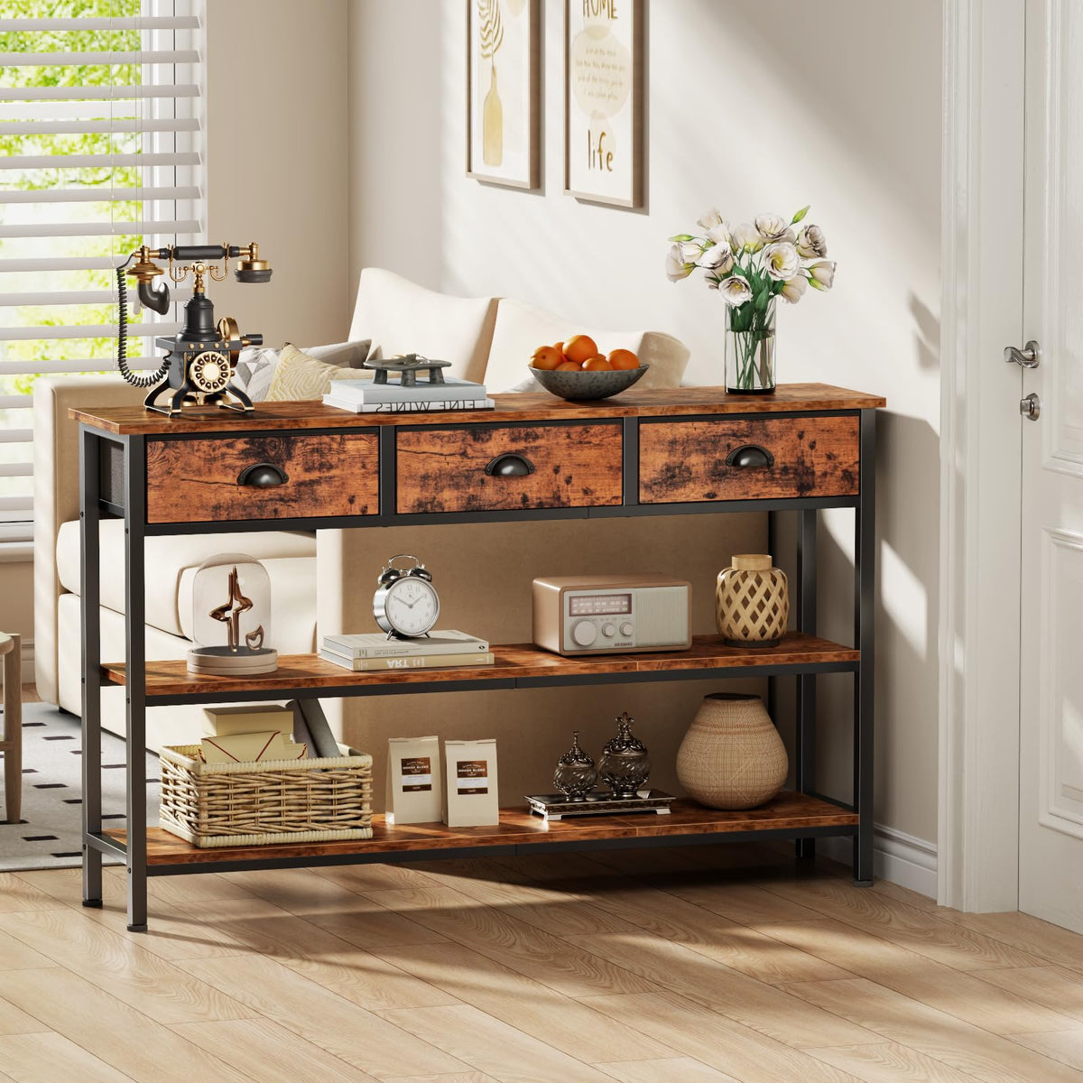 47" Console Table with 3 Drawers A614996