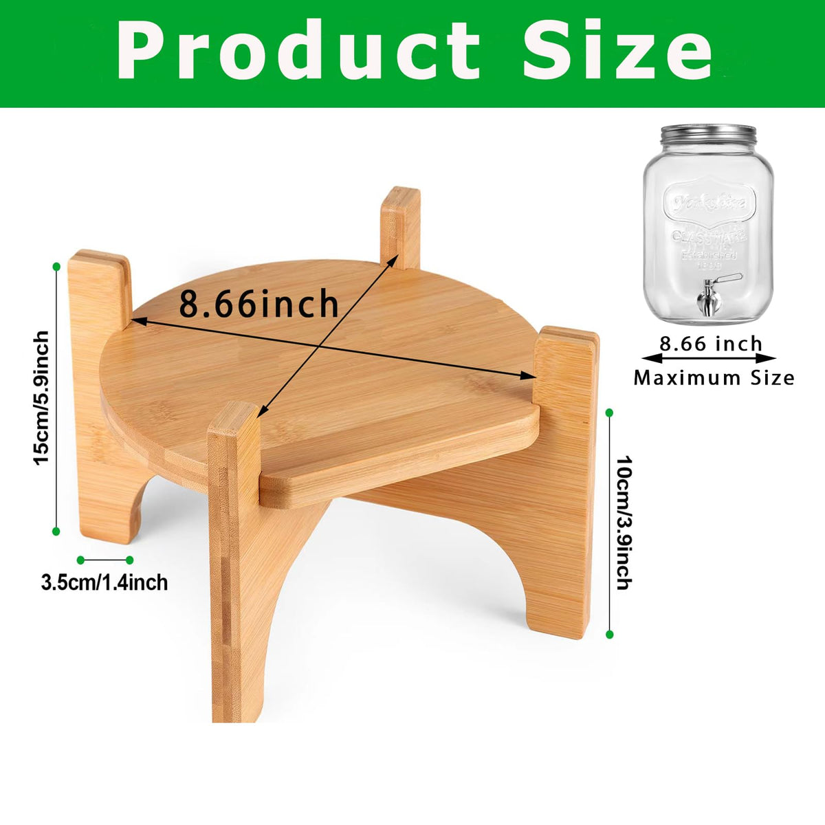 Bamboo Drink Dispenser Stand A562331