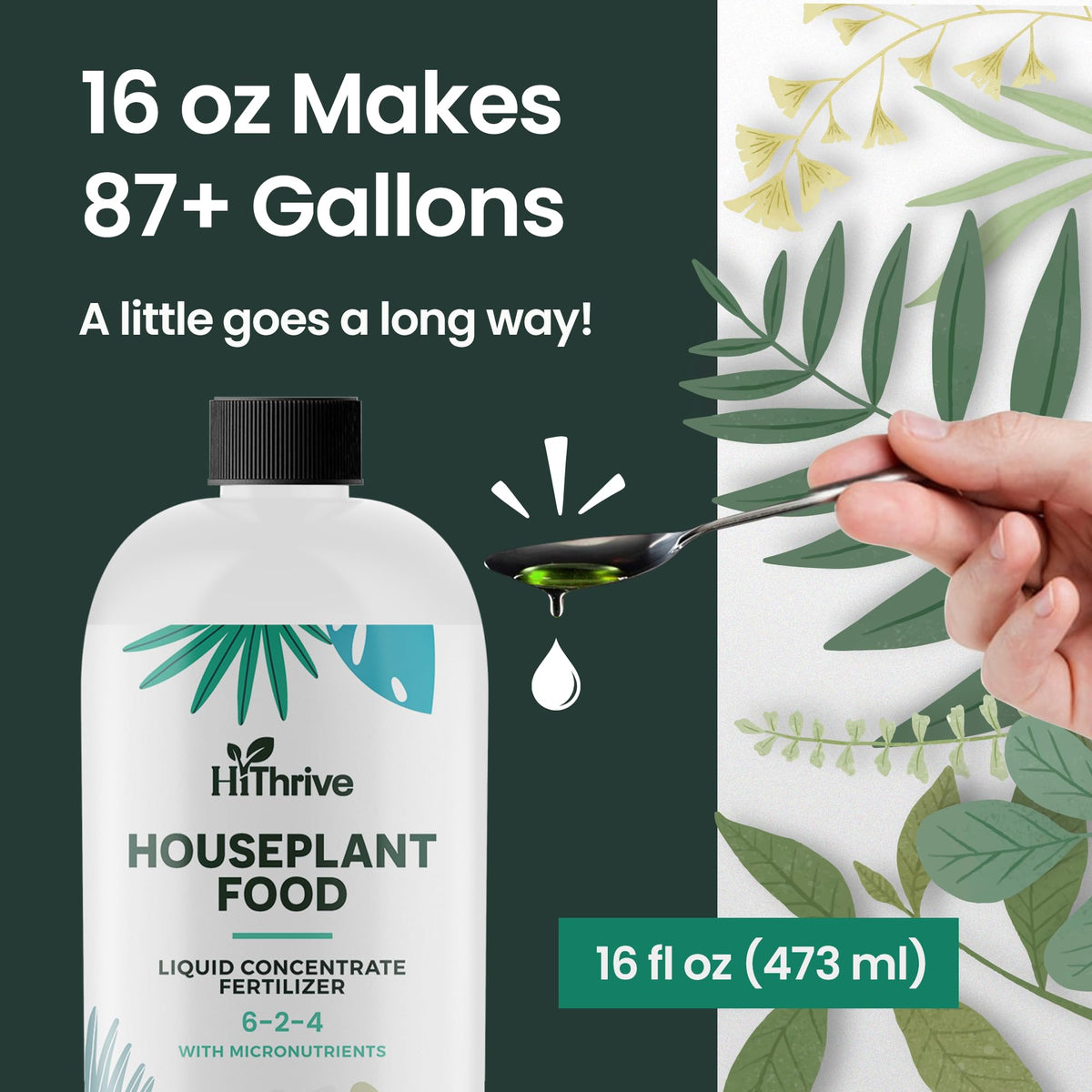 16oz All Purpose Concentrated Indoor Plant Fertilizer 6-2-4 NPK I119