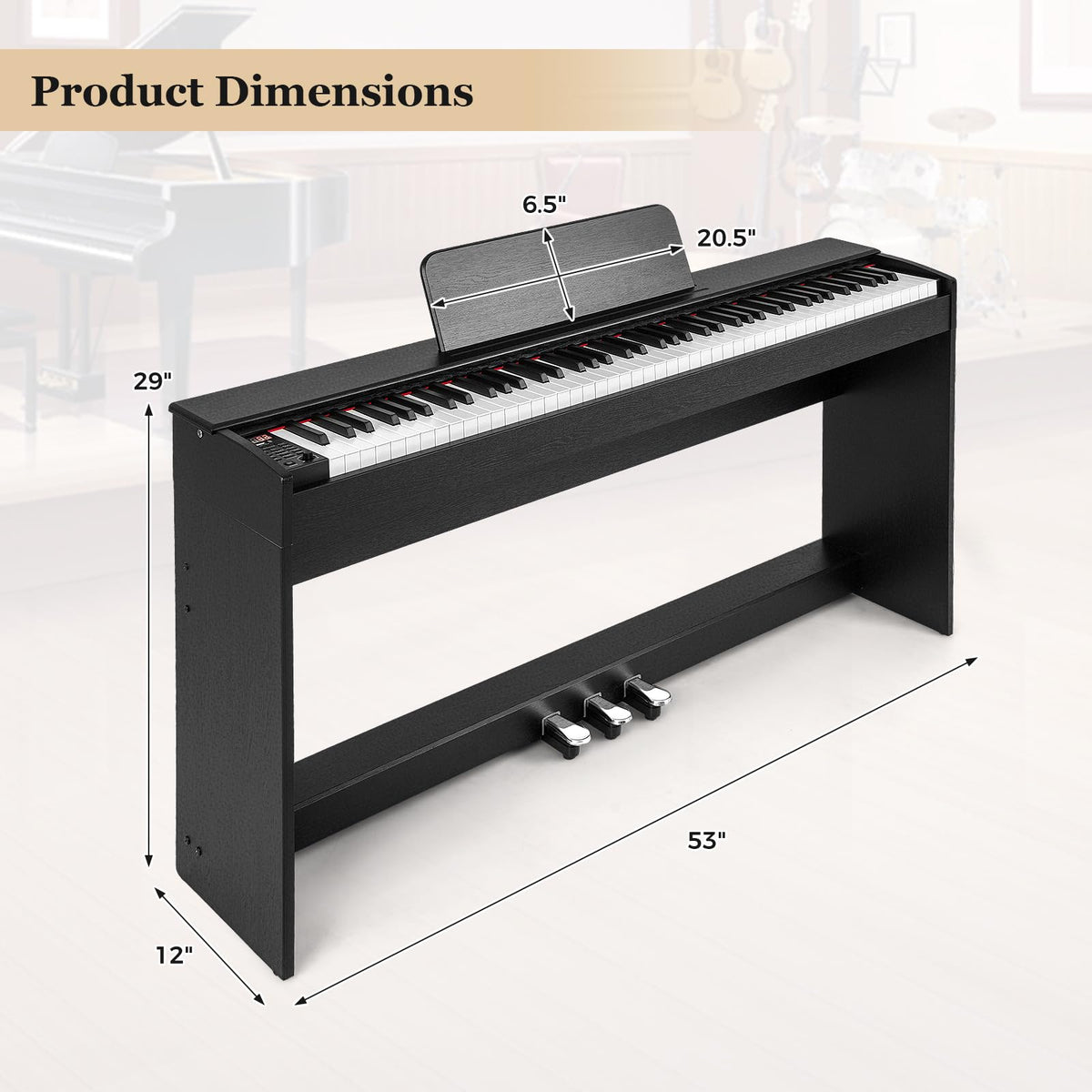 88 Key Weighted Hammer Action Digital Piano U223572