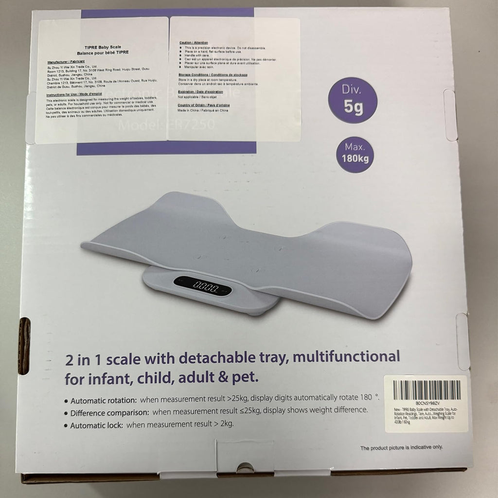 Baby Scale with Detachable Tray, Up to 400lb/180kg T3541