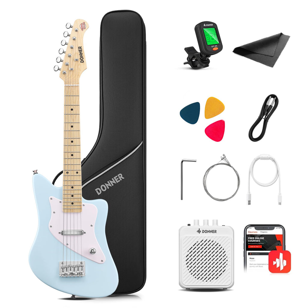 30 Inch Kids Electric Guitar Beginner Kit Blue J88025