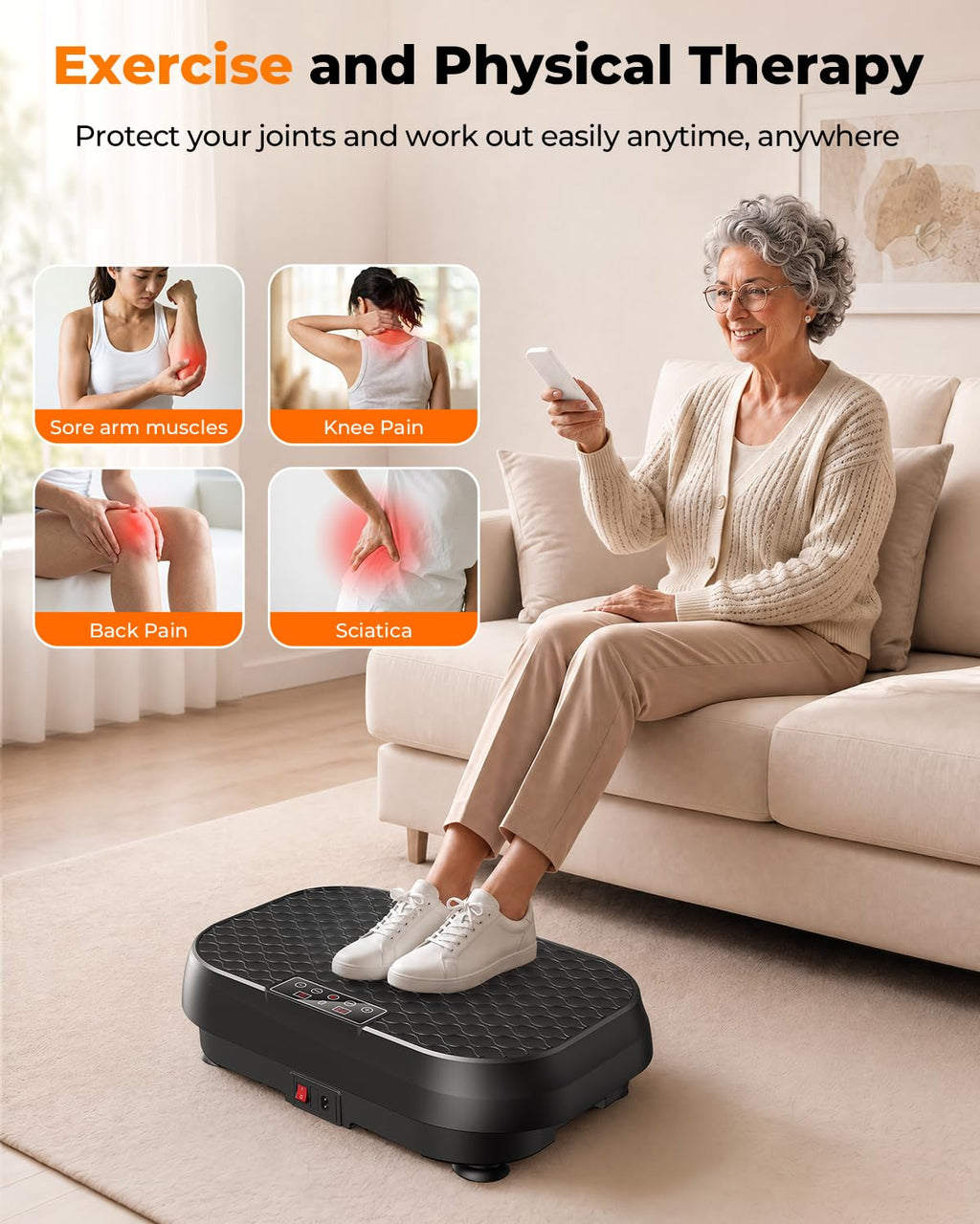 Vibration Plate Exercise Machine 99 Speeds 330 LBS Capacity N569837
