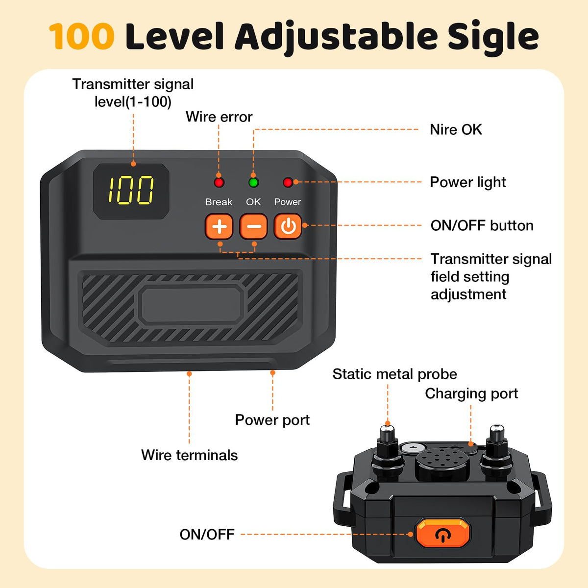 Electric Fence for Dogs with 2 Collars Q581211