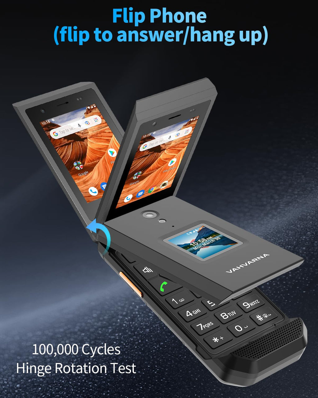Unlocked 4G LTE Rugged Flip Phone M8079