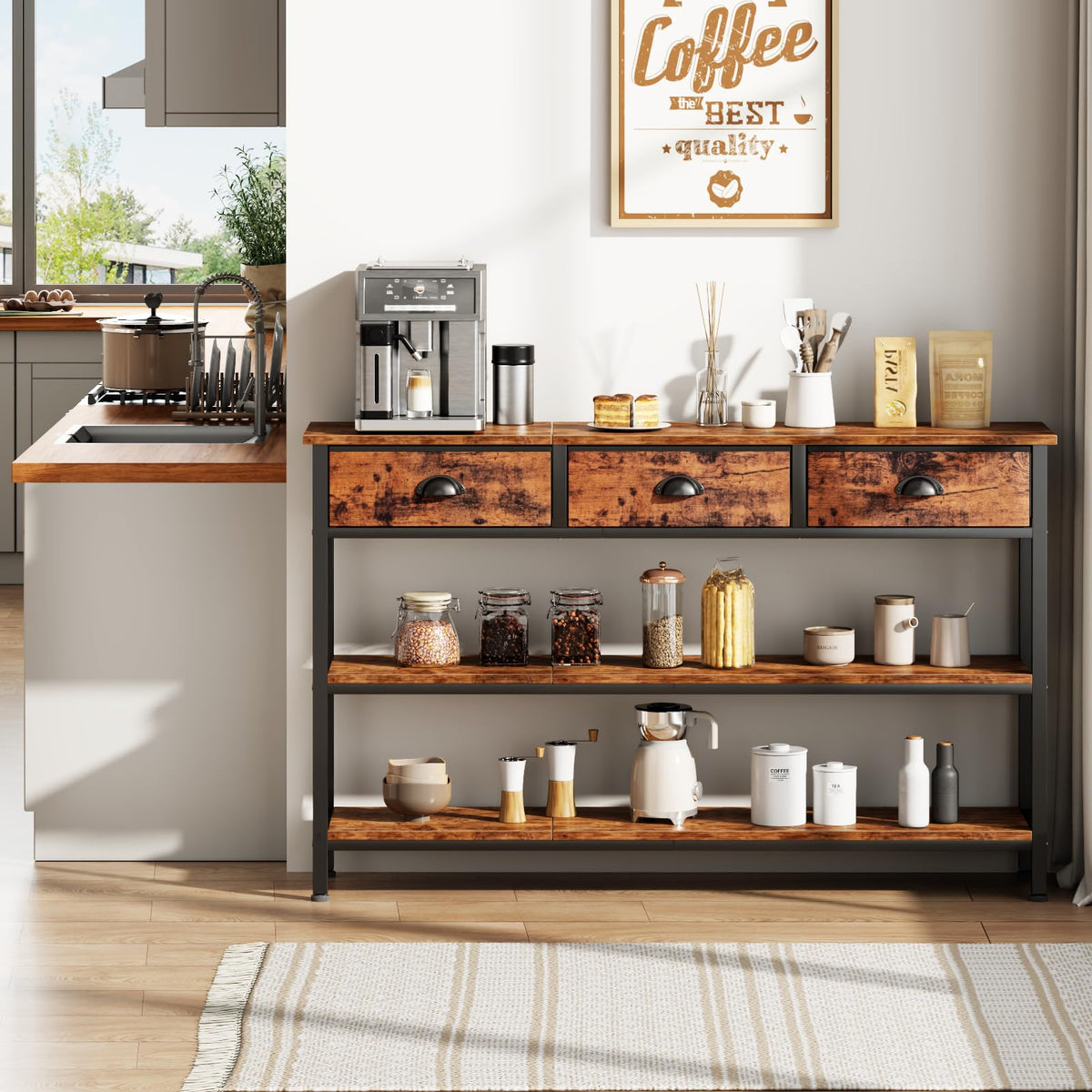47" Console Table with 3 Drawers A614996