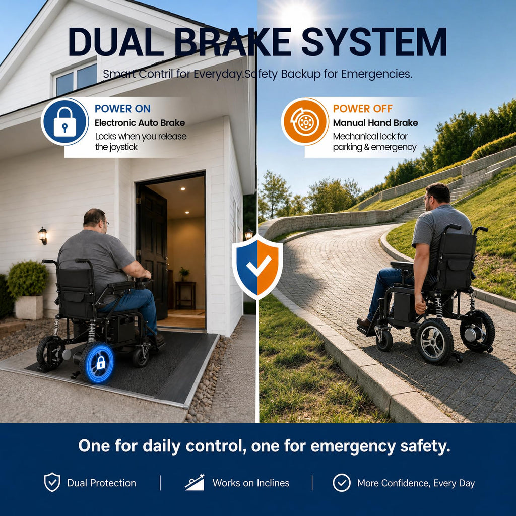 Electric Wheelchair with Dual Shock Absorption G964224