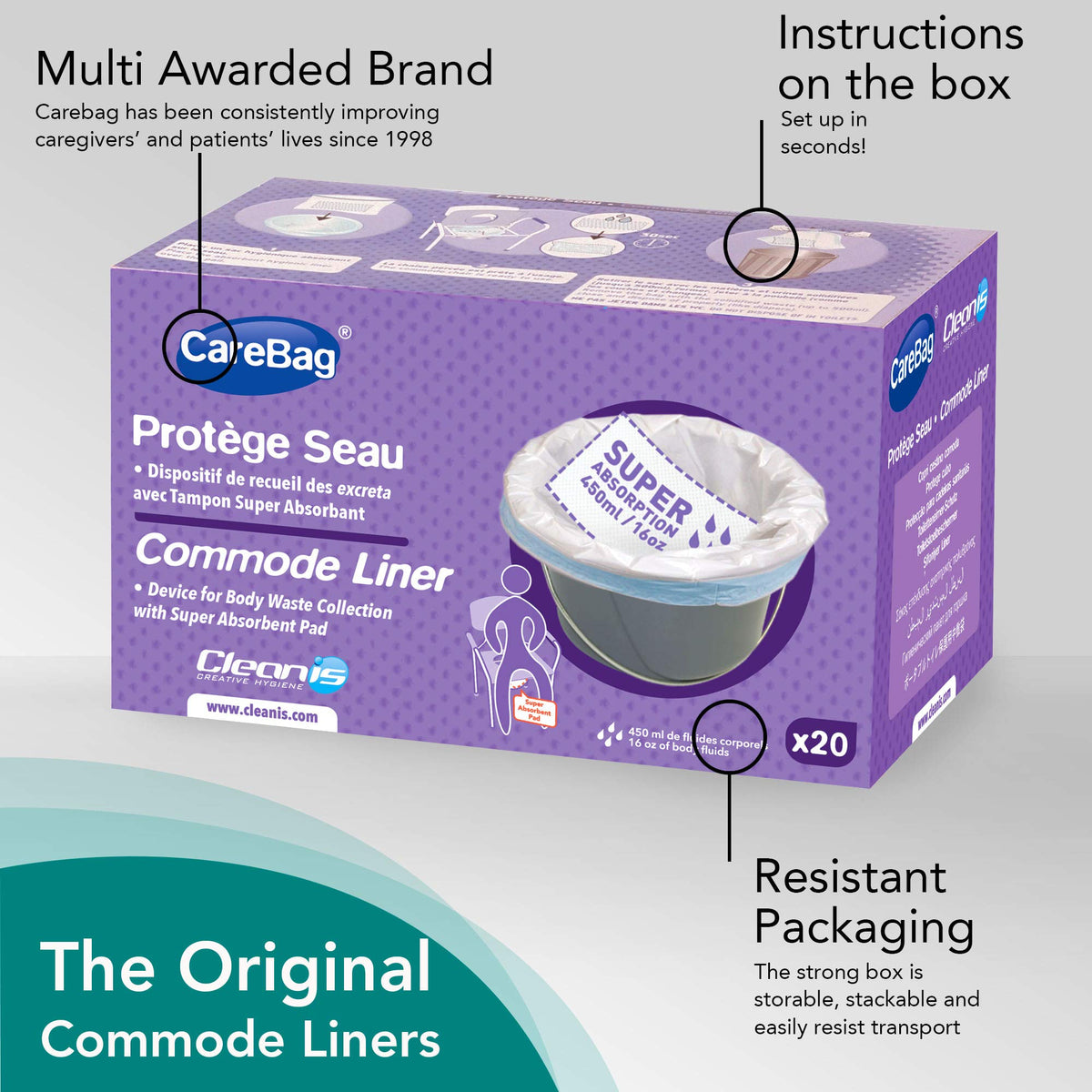 Disposable Commode Liners 60 Count B204526
