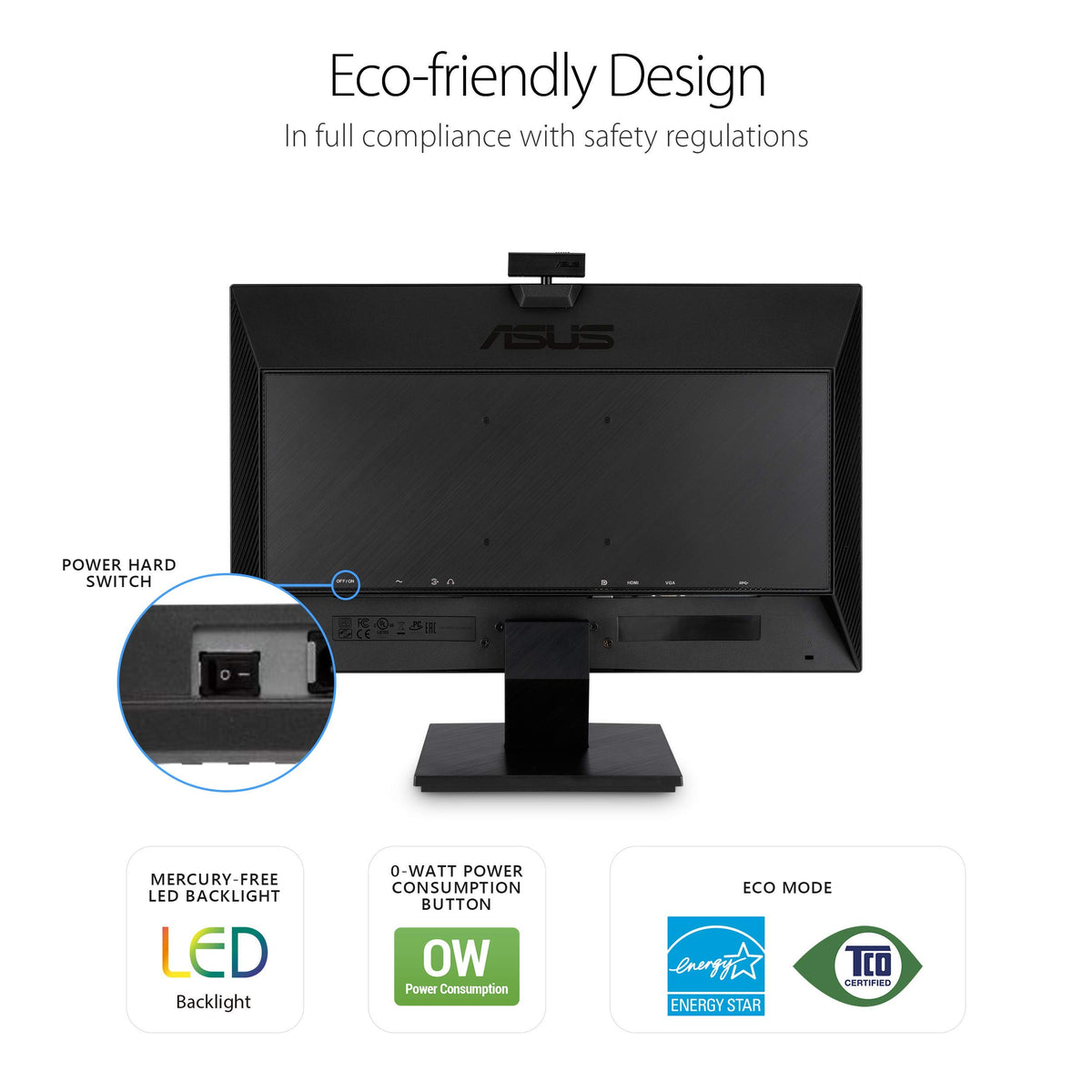 24 Inch 1080P Computer Monitor with Webcam O44281