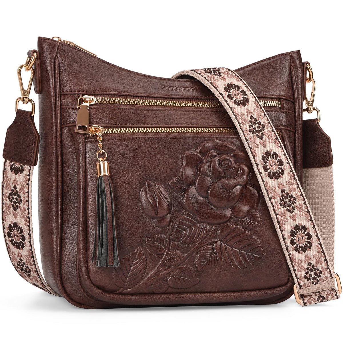 Vegan Leather Crossbody Bag J760958