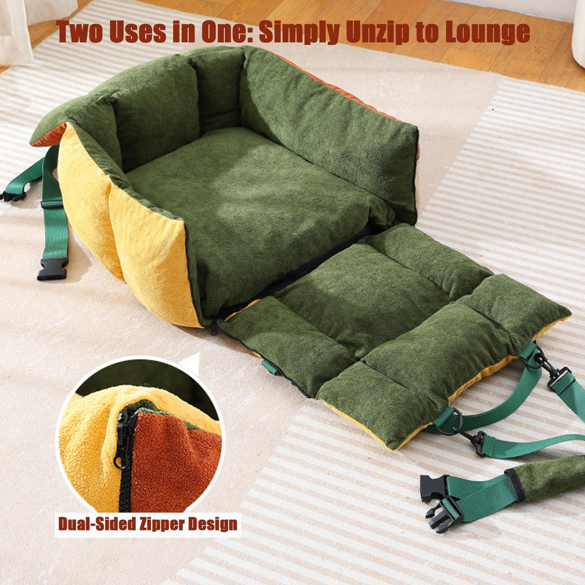 2-in-1 Elevated Dog Car Seat W944