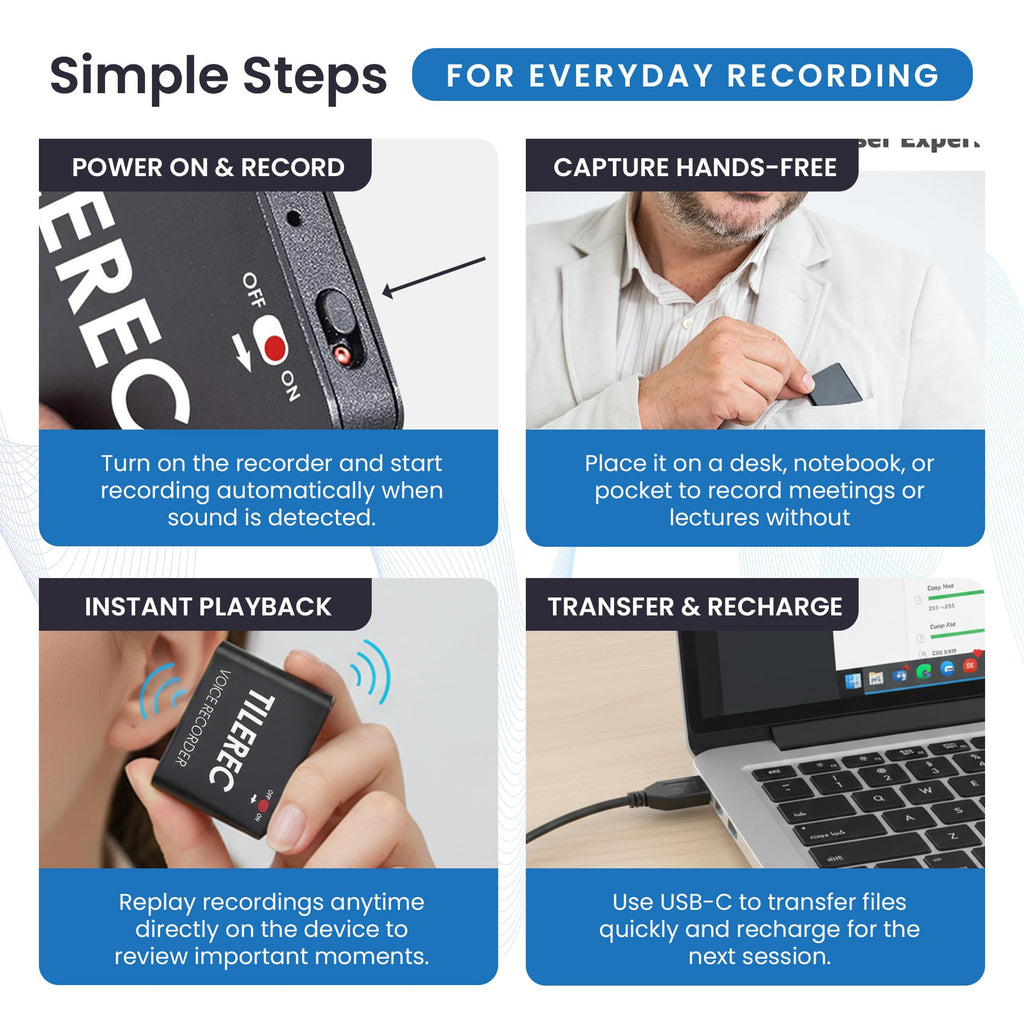 64GB USB-C Metal Body Digital Audio Recorder P947
