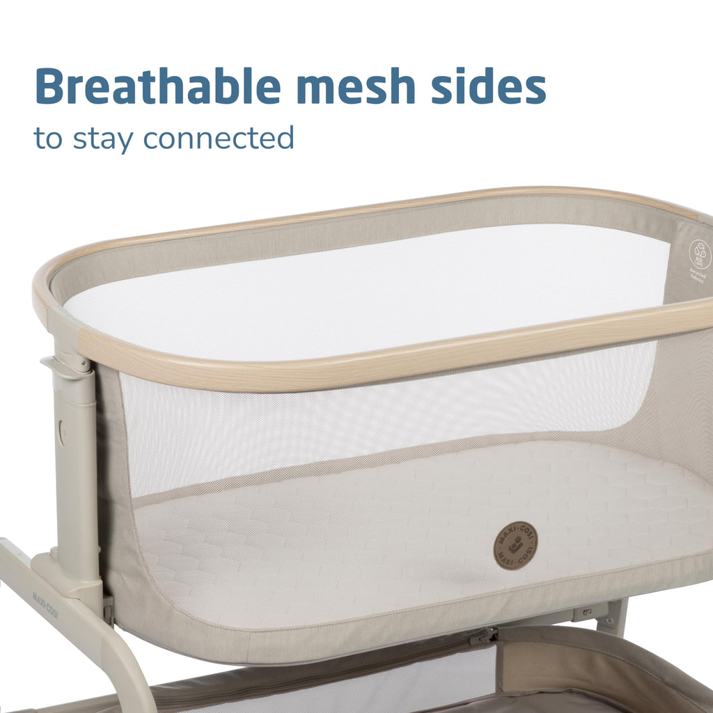 Baby Bassinet Bedside Sleeper with Storage Basket M68188