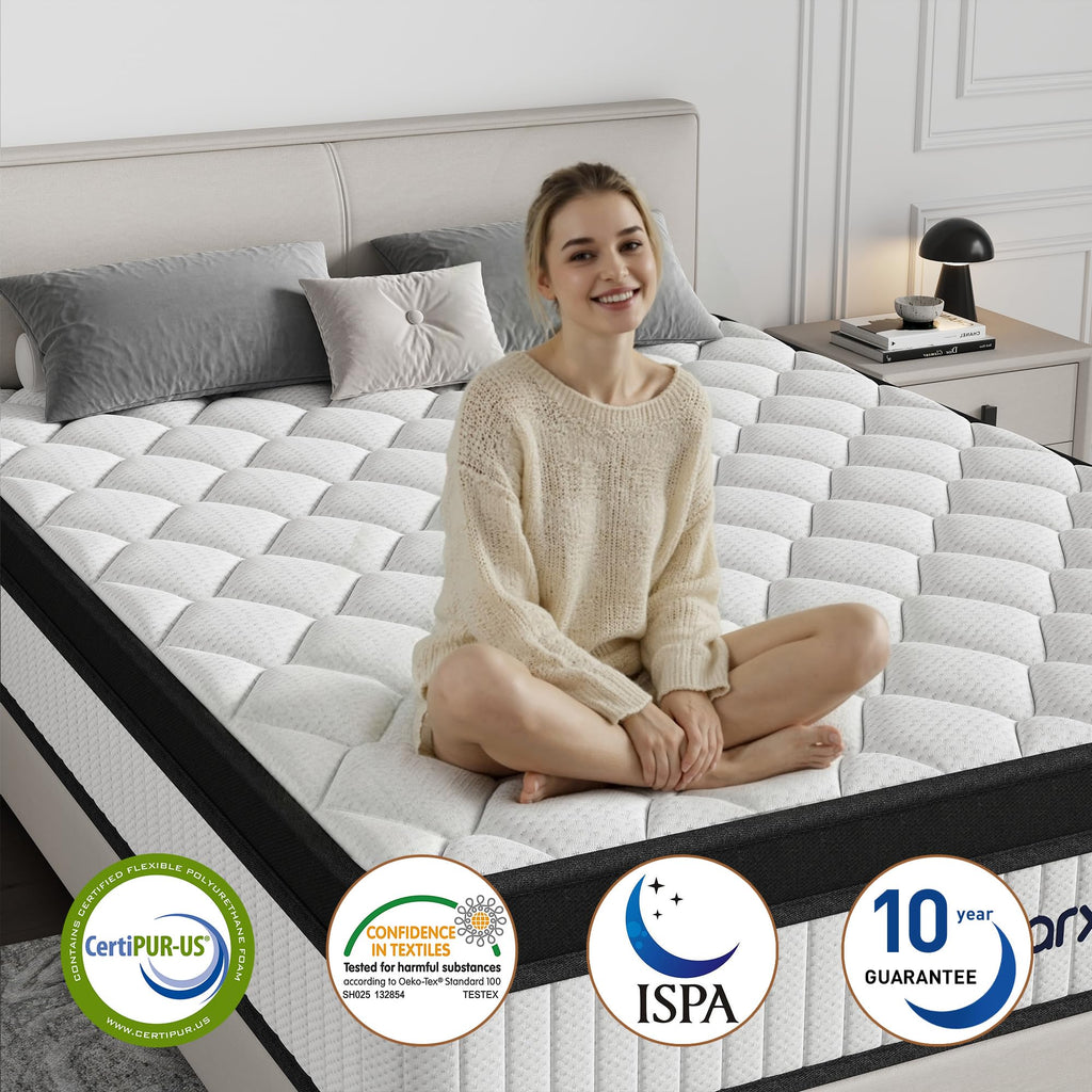 Full Size 12 Inch Hybrid Medium Firm Memory Foam Mattress G578442