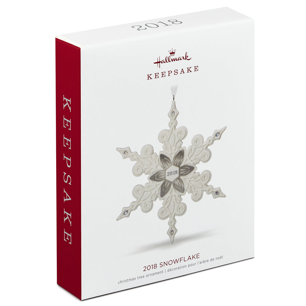 Porcelain Snowflake Christmas Ornament H8033