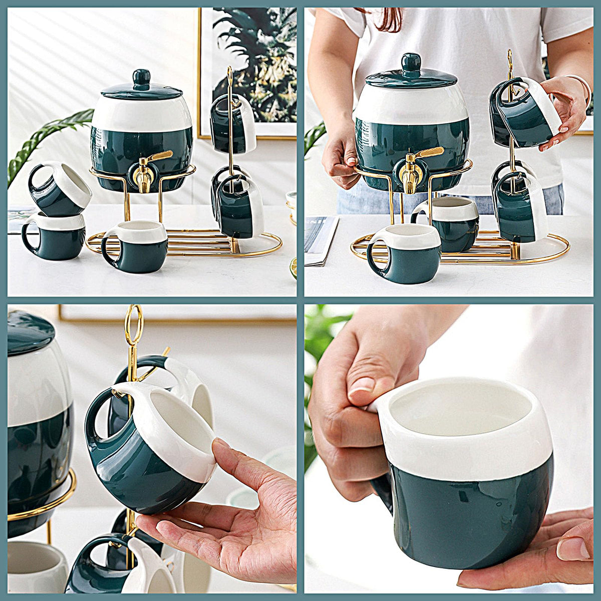 Ceramics Drink Dispenser with Stand B739615