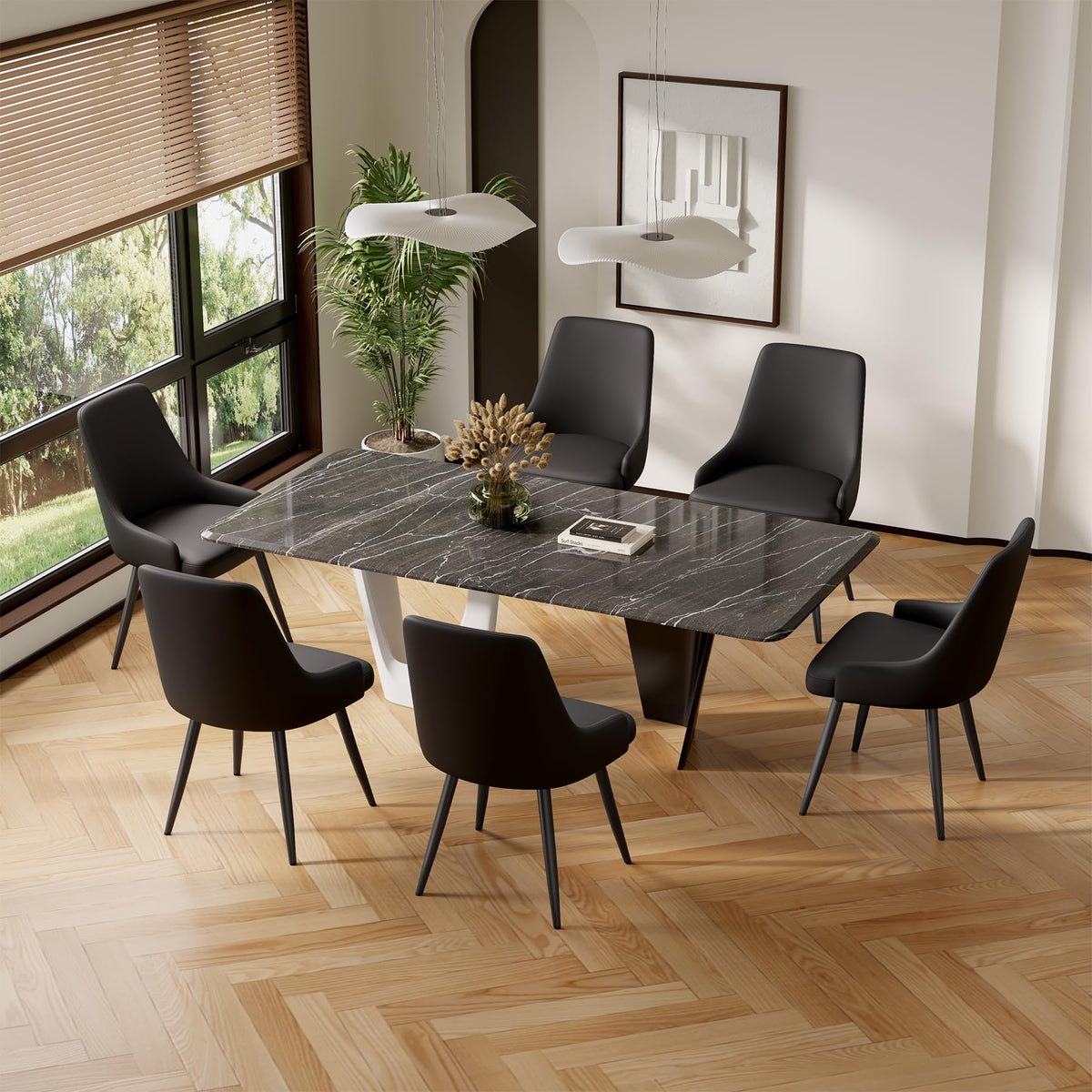 Faux Leather Chairs Set of 4 T6475