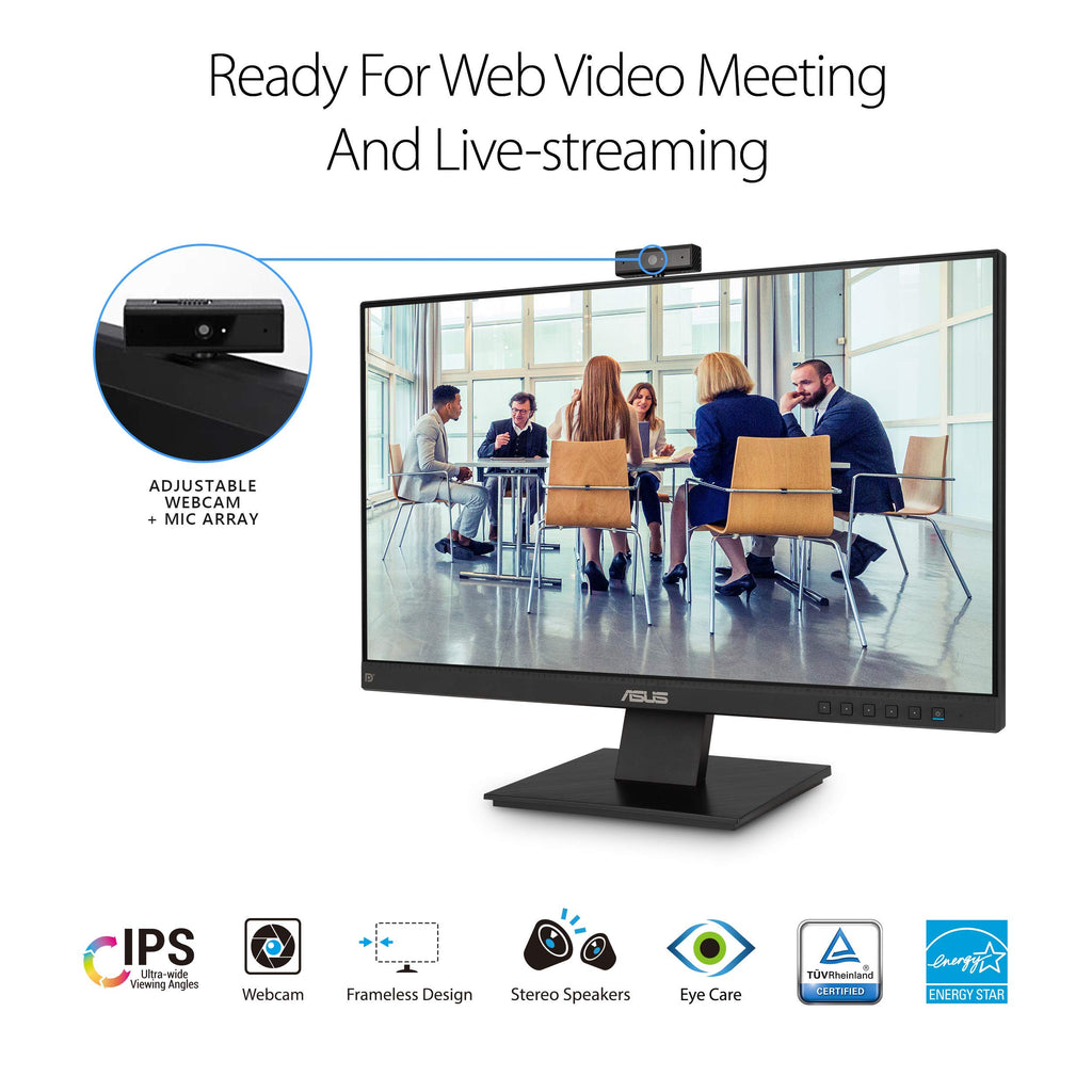 24 Inch 1080P Computer Monitor with Webcam O44281