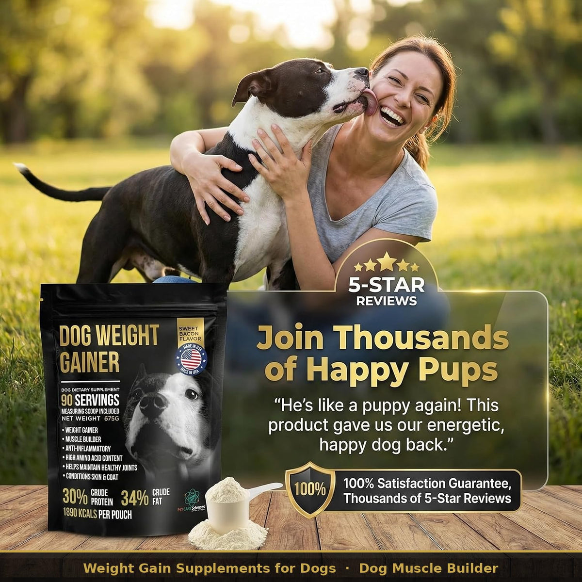 High Calorie Dog Weight Gainer 90 Servings 1.5 lbs Y105739