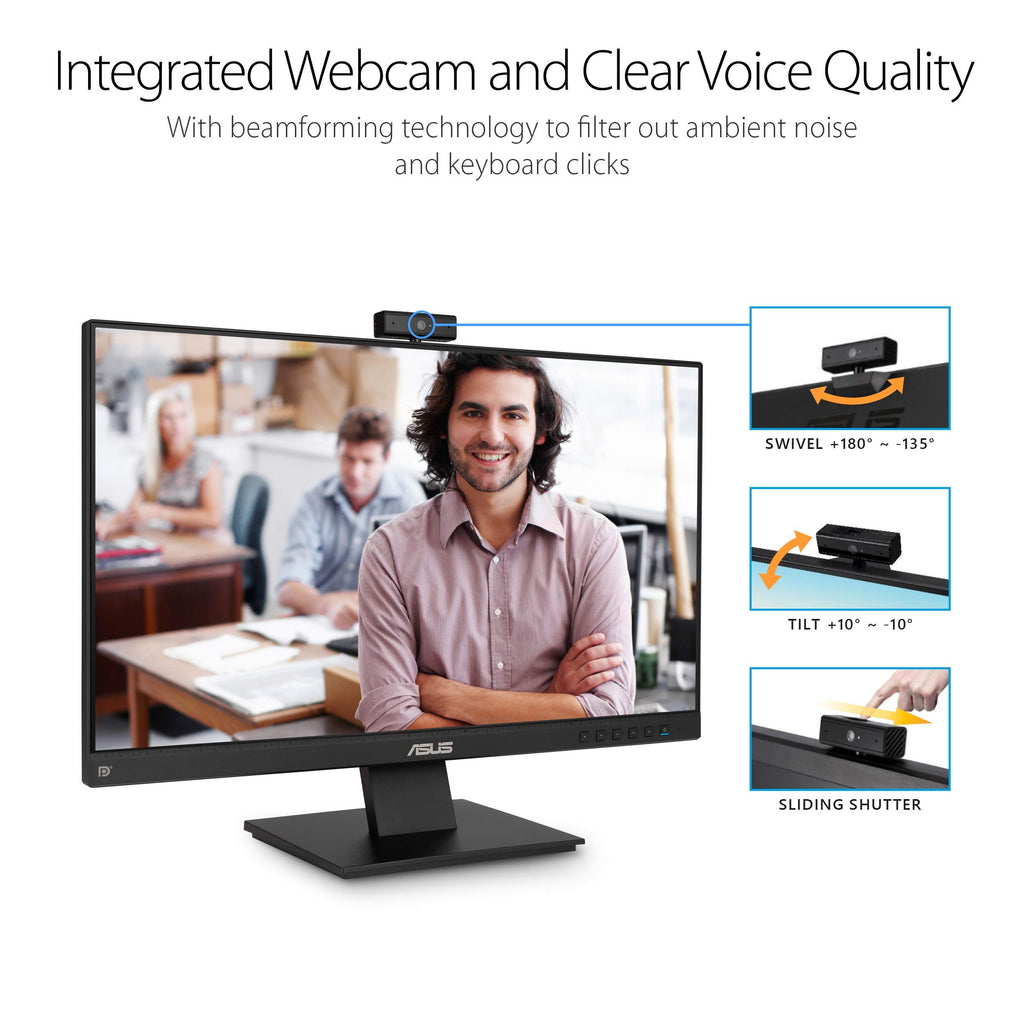 24 Inch 1080P Computer Monitor with Webcam O44281
