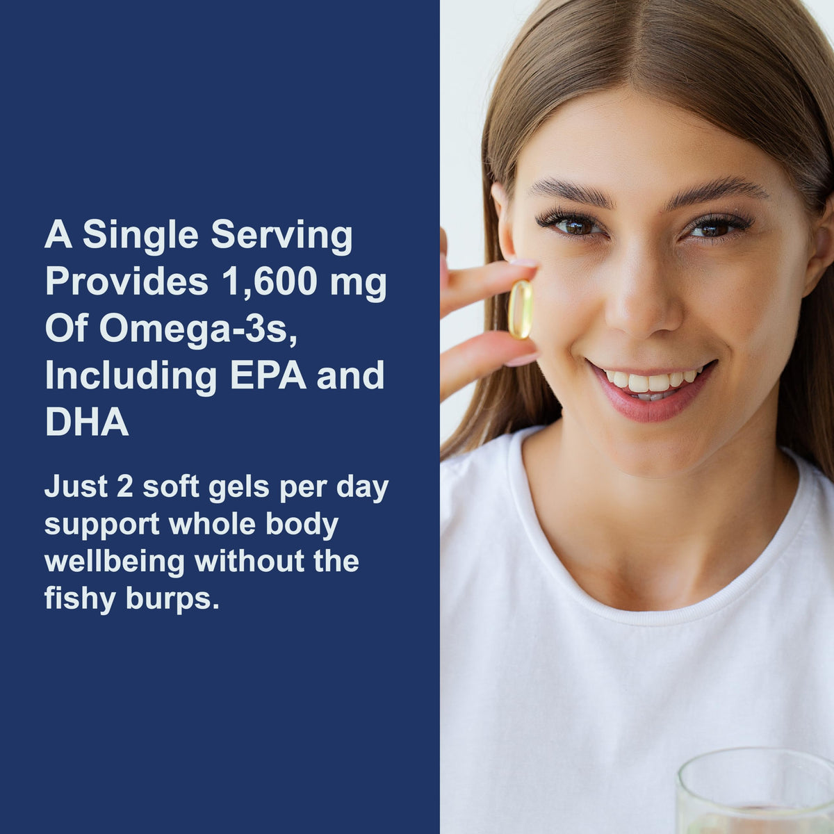 Omega-3 Fish Oil 1600 mg Lemon 90 Softgels E262