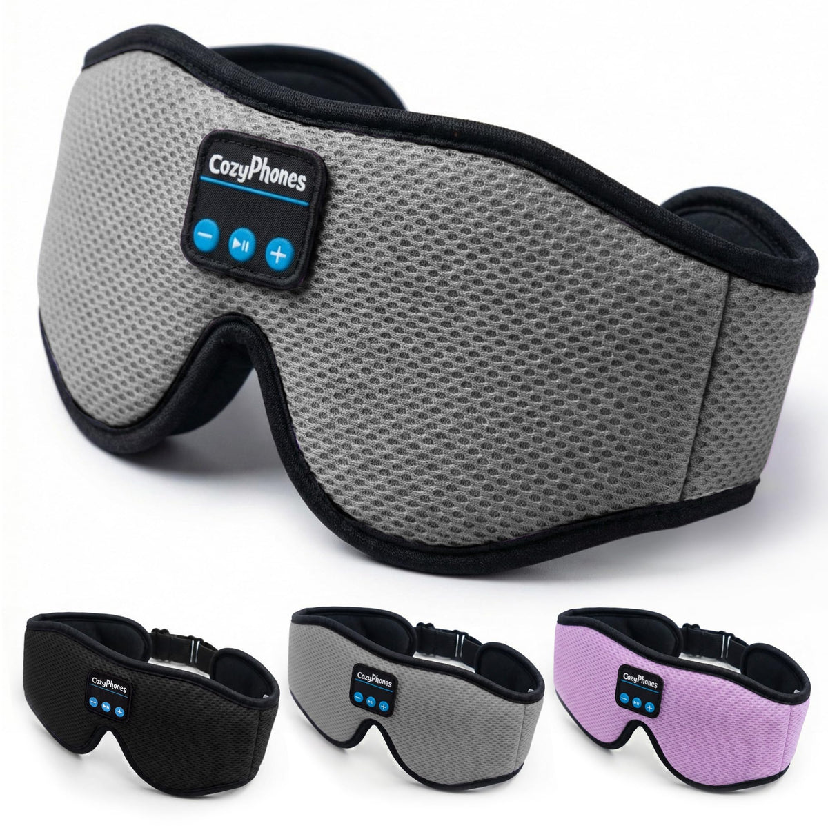 Bluetooth Sleep Mask Headphones Grey Y94484