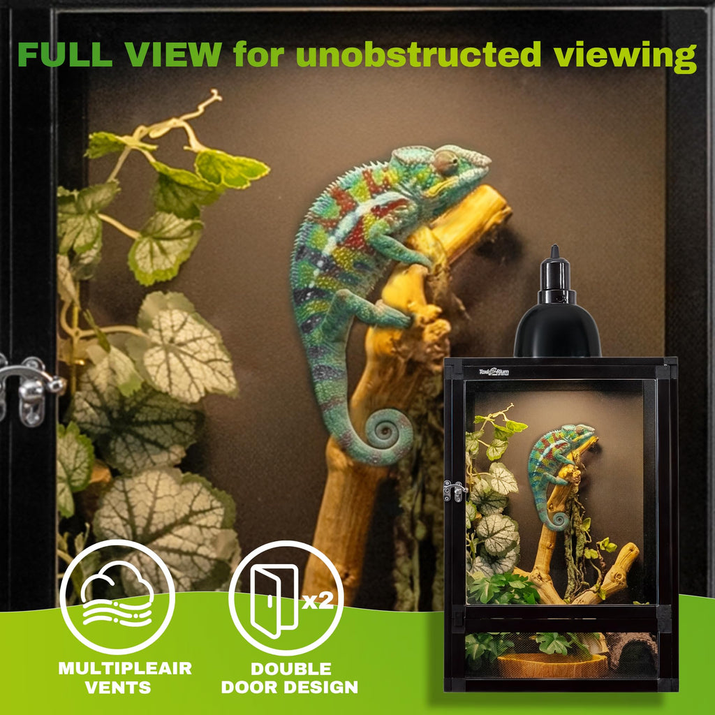 12"x12"x18" PVC Reptile Terrarium with Screen & Acrylic Doors O16953