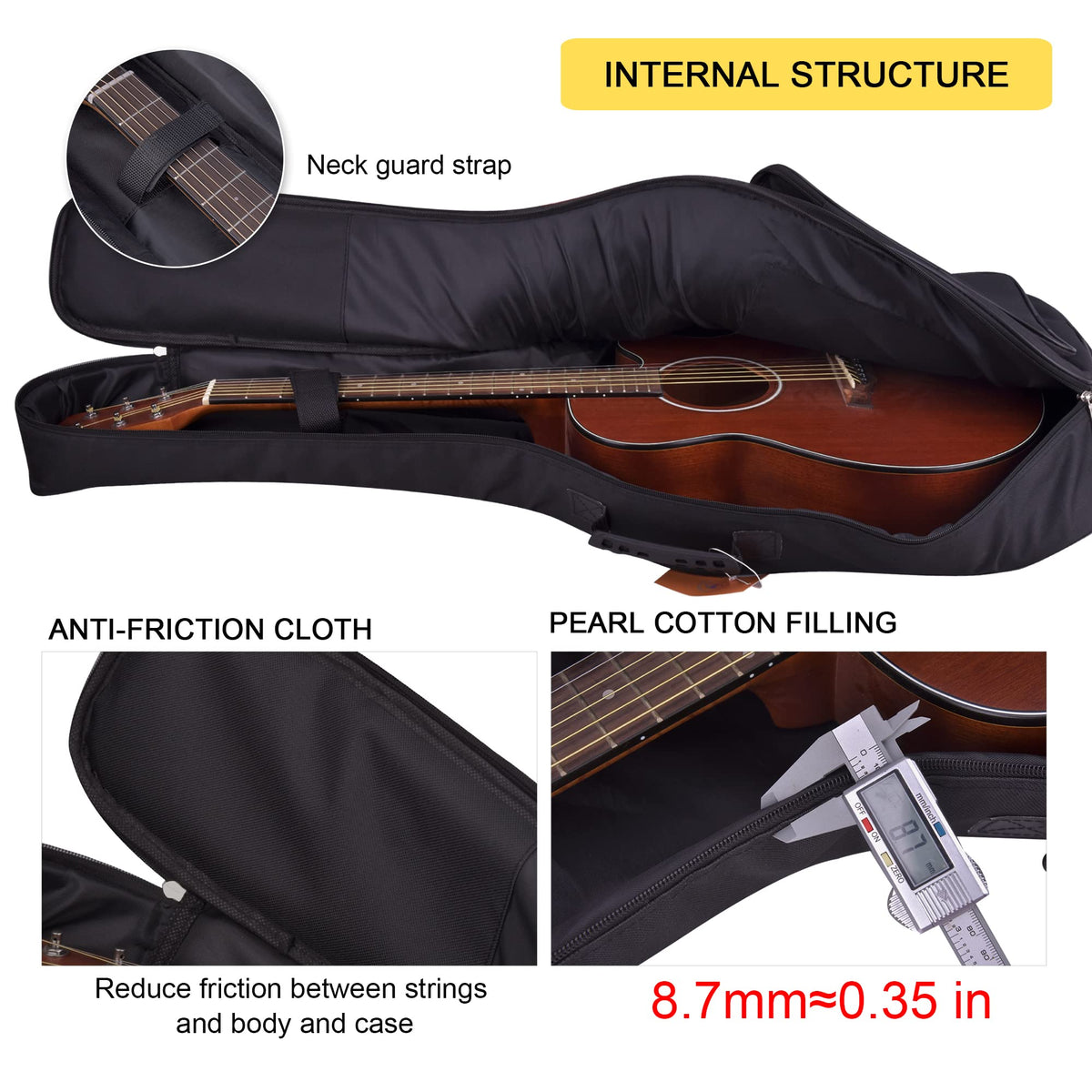 36 Inch Acoustic Guitar Case Soft Padded Gig Bag G21278