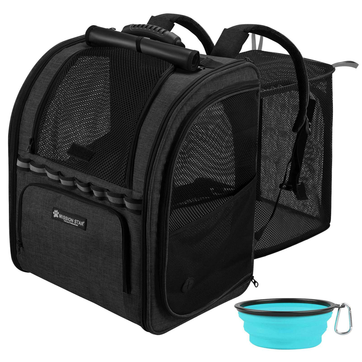 Expandable Breathable Mesh Cat Dog Carrier Backpack R6959