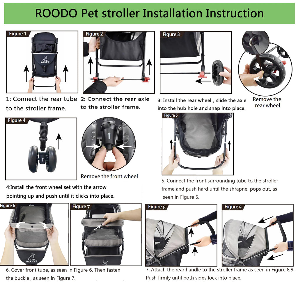 4 Wheel Lightweight Foldable Pet Stroller F3835